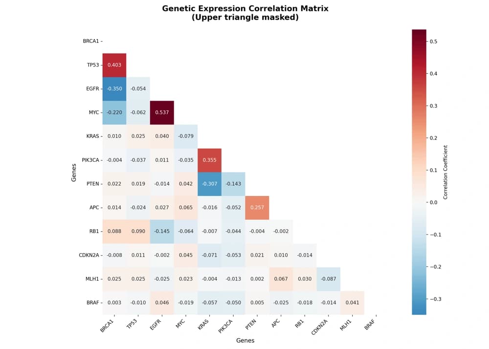 Creating correlation matrix on genetic dataset template preview