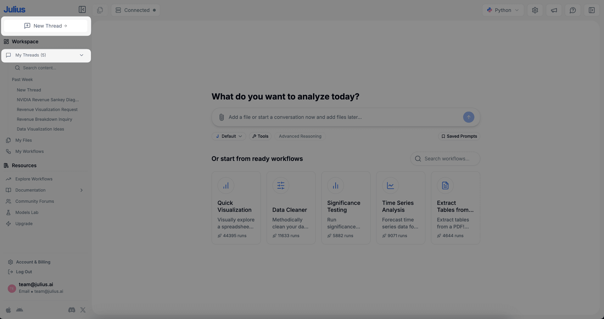 Creating a conversation